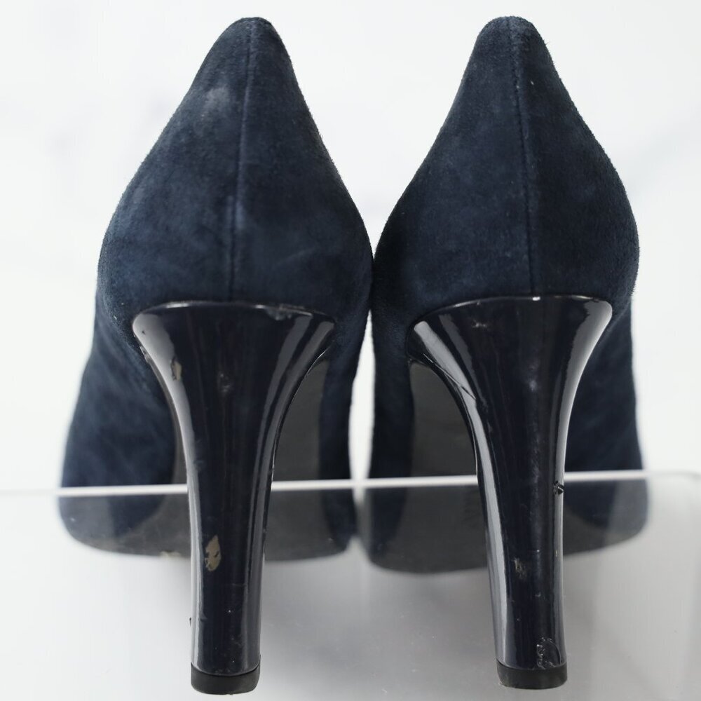 Franco Sarto Dark Navy Suede Heels Sz 8 - Picture 6 of 8